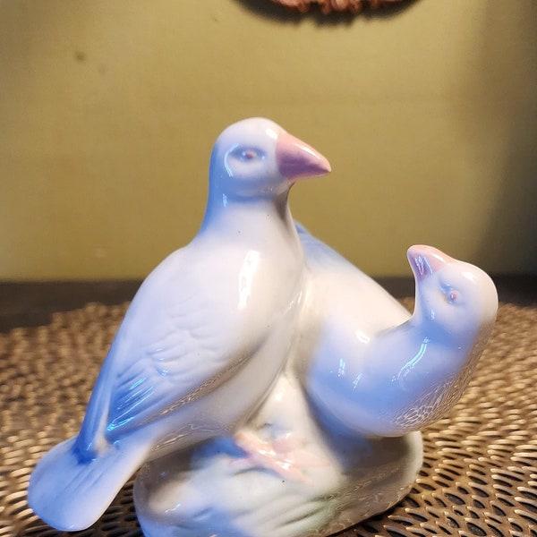 Vintage Doves With Pink Touches Made in China