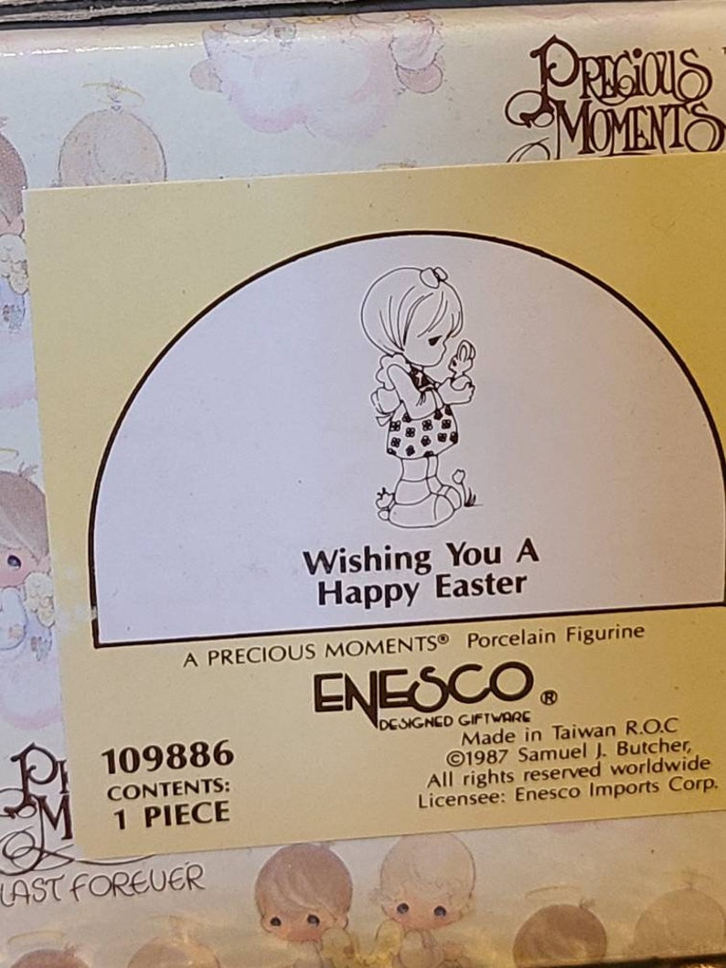 1987 Precious Moments Wishing you a Happy Easter