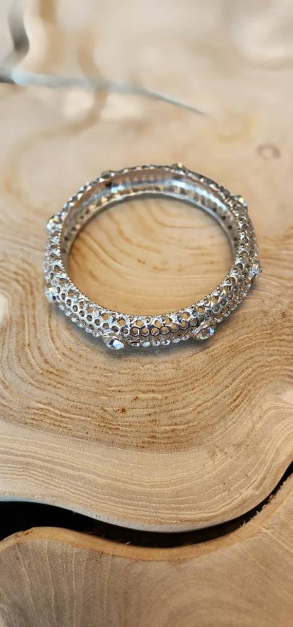 Silvertone Bangle Bracelet - image 3