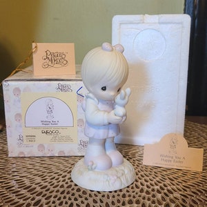 1987 Precious Moments &quot;Wishing you a Happy Easter&quot; Enesco Giftware Vintage