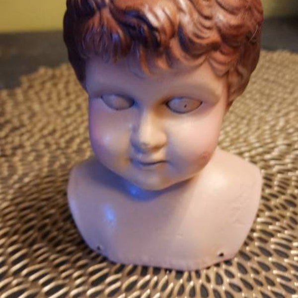 Antique Metal Head Doll Etsy