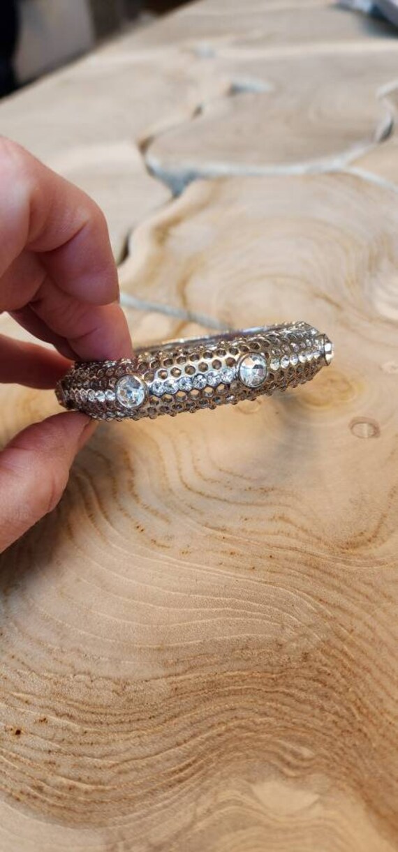 Silvertone Bangle Bracelet - image 2