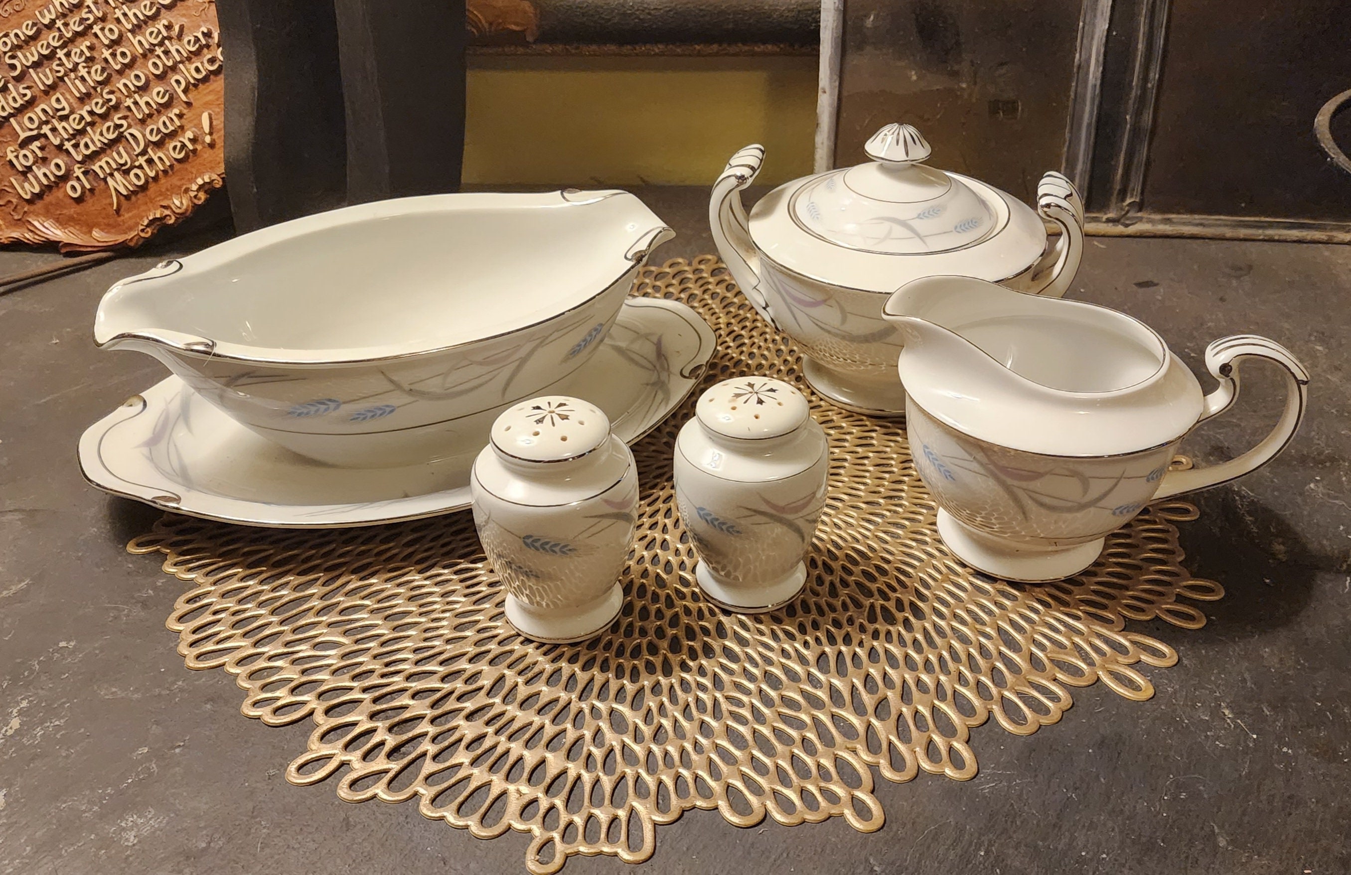 Silver Wheat China - Etsy