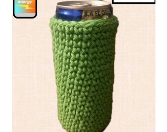 Skinny Can Cozy/ Energy Drink Cozy/ 8.4oz Can Cozy crochet pattern