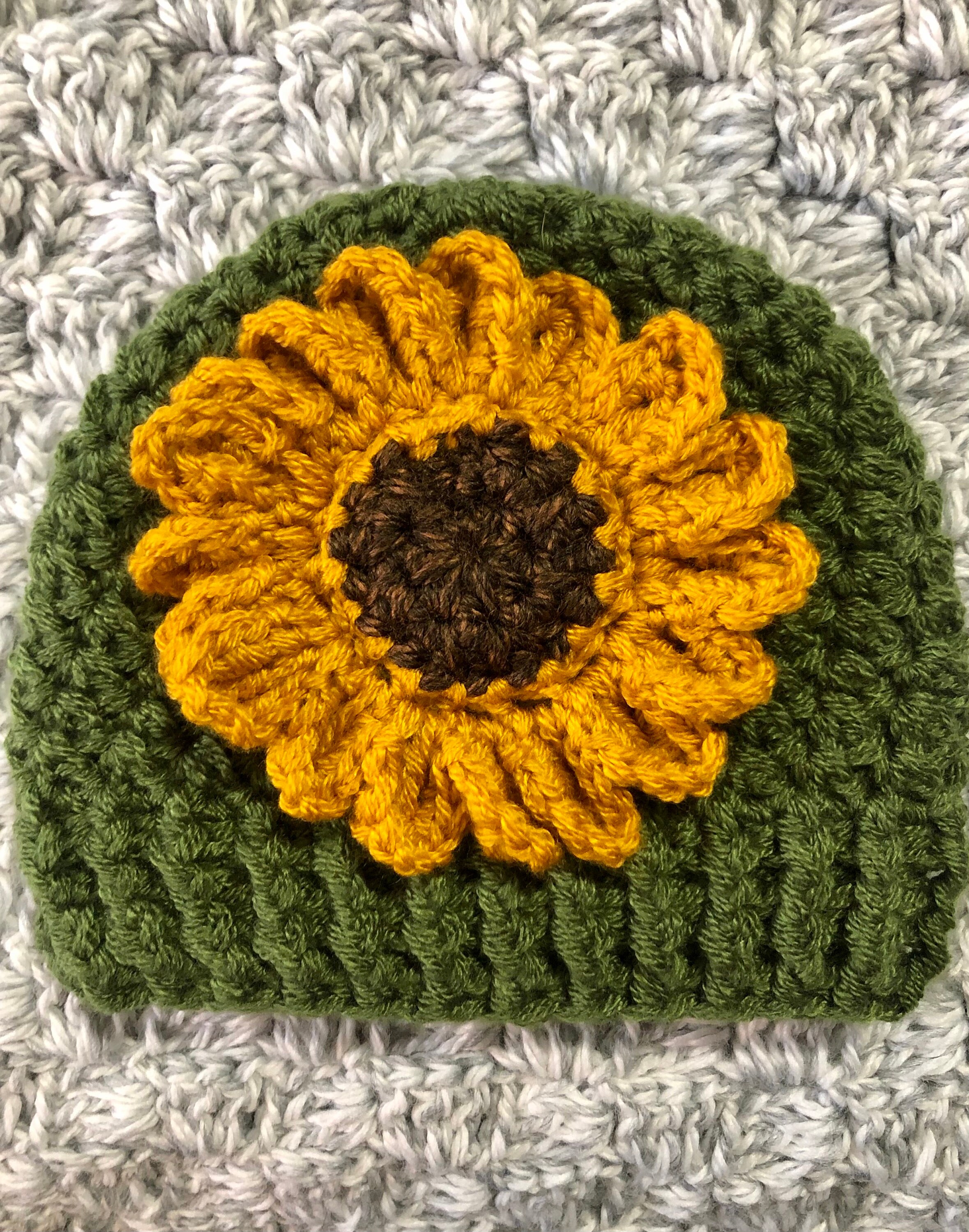 Sunflower Applique Crochet Pattern - Etsy
