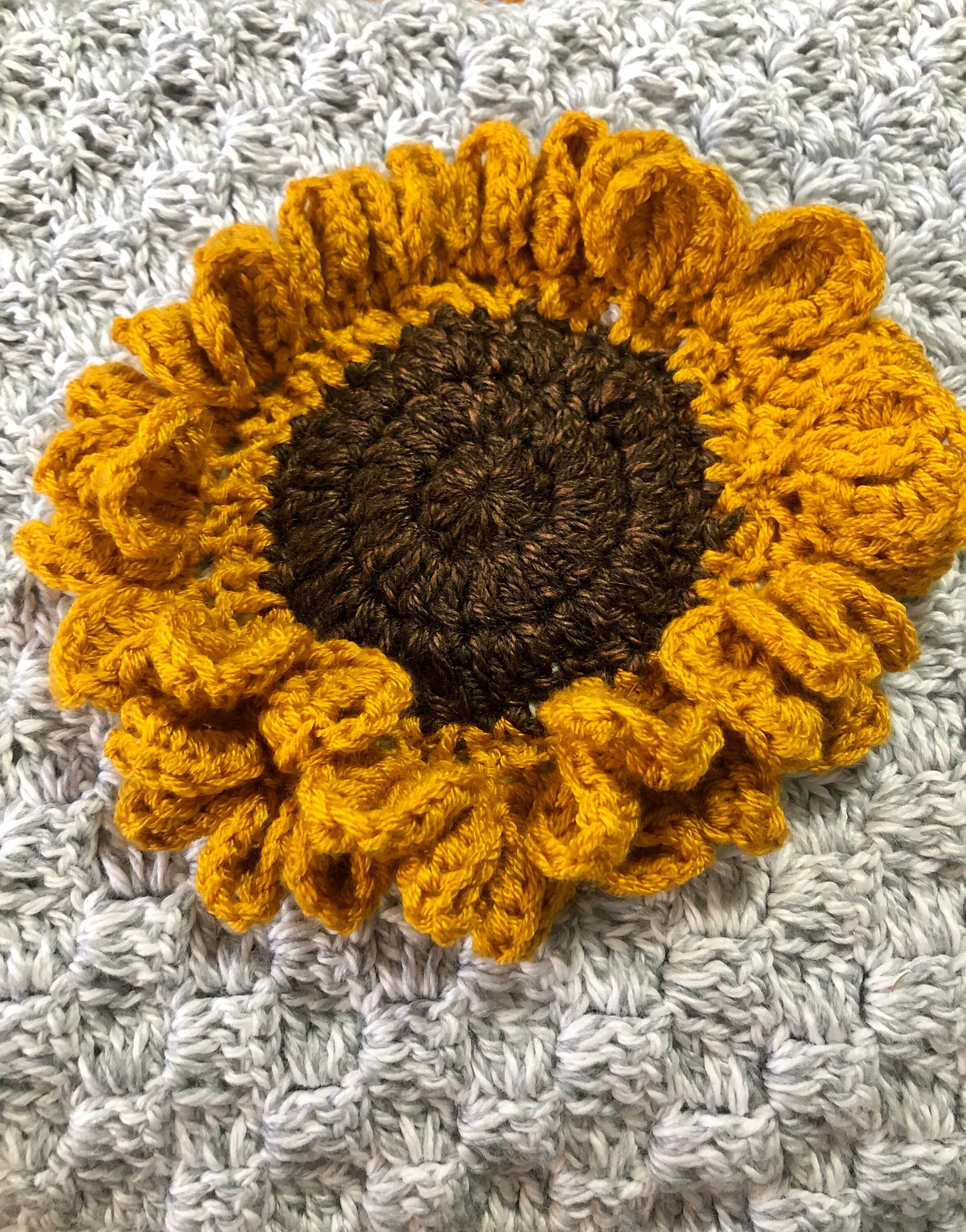 Sunflower Applique Crochet Pattern - Etsy
