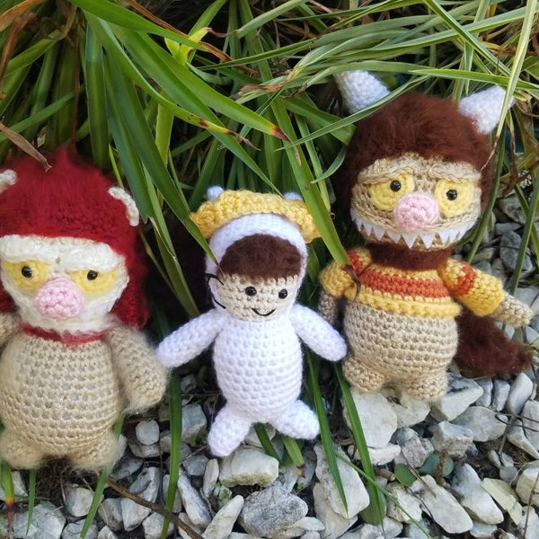 Where the Wild Things Are Inspired Toys, Crochet Max, Carol, K.W. dolls and photo prop