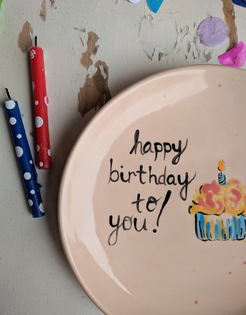 Handmade Happy Birthday Pottery Etsy