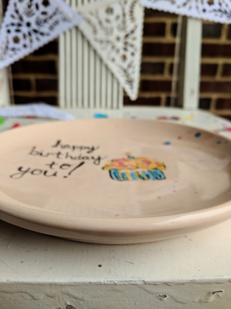 Handmade Happy Birthday Pottery Etsy