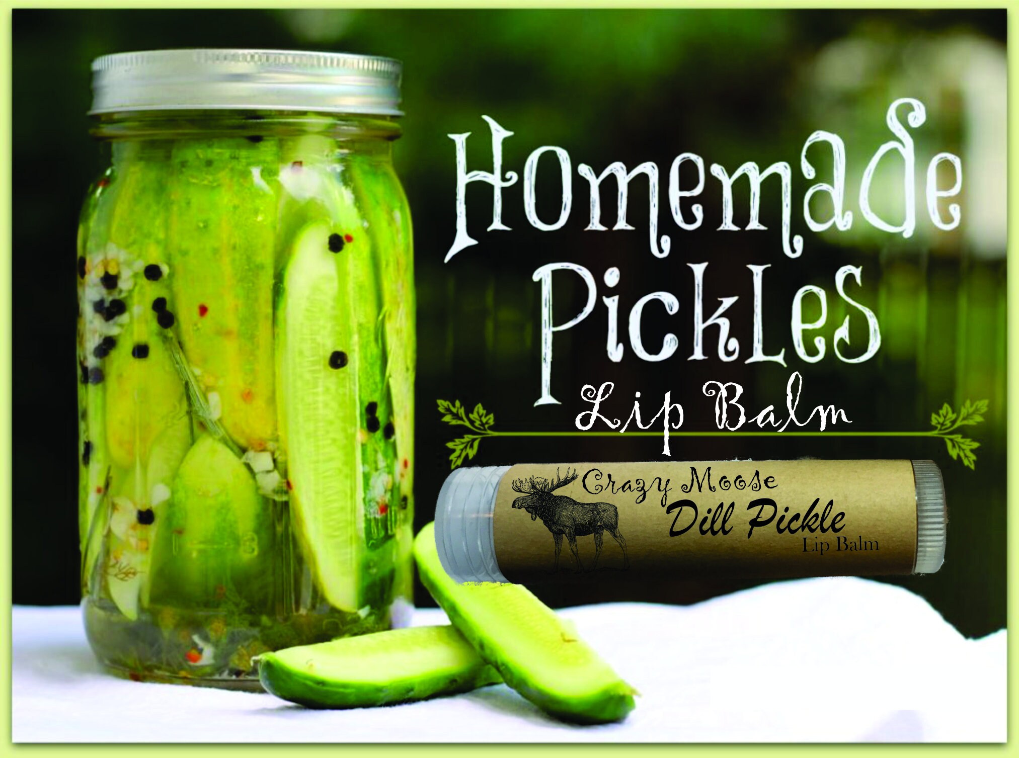 Dill Pickle Lip Balm all Natural Made In The USA Great gift Etsy