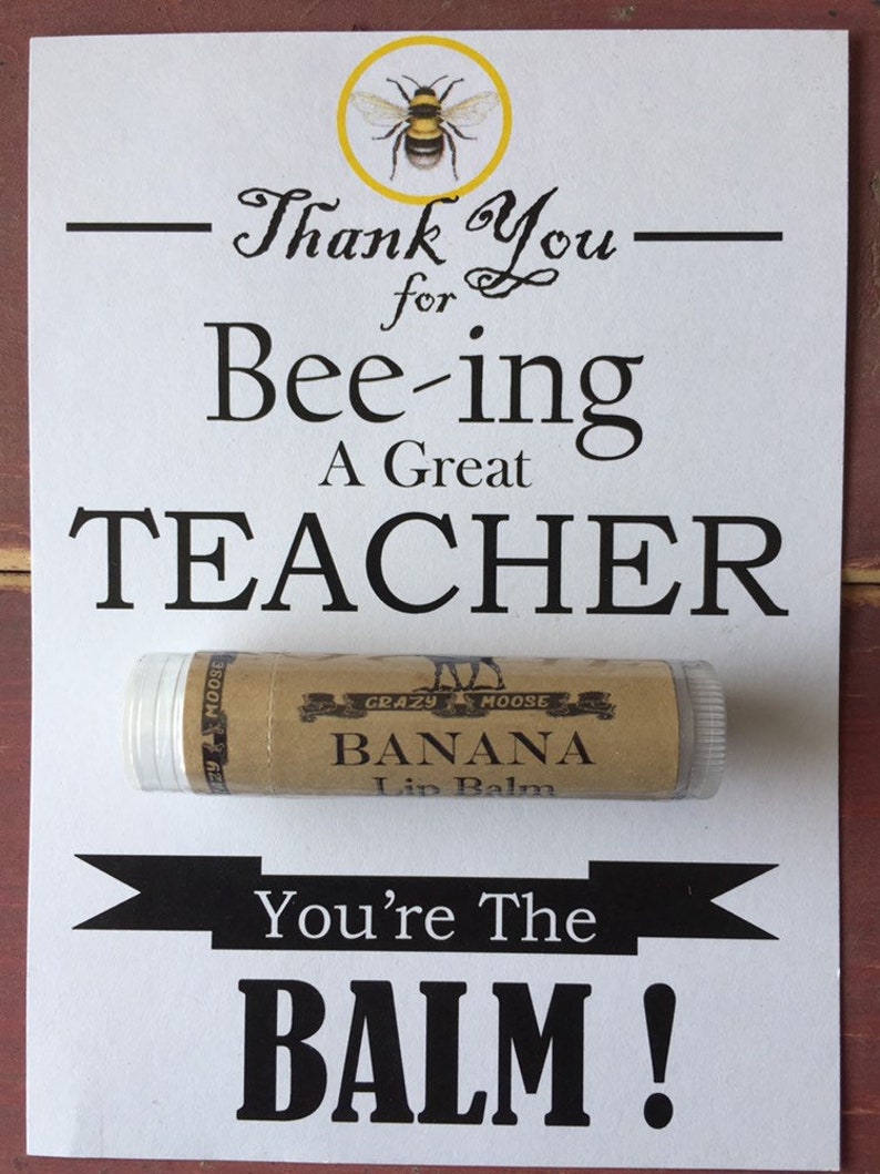 Teacher Appreciation gift lip balm with the card Chapstick lip | Etsy