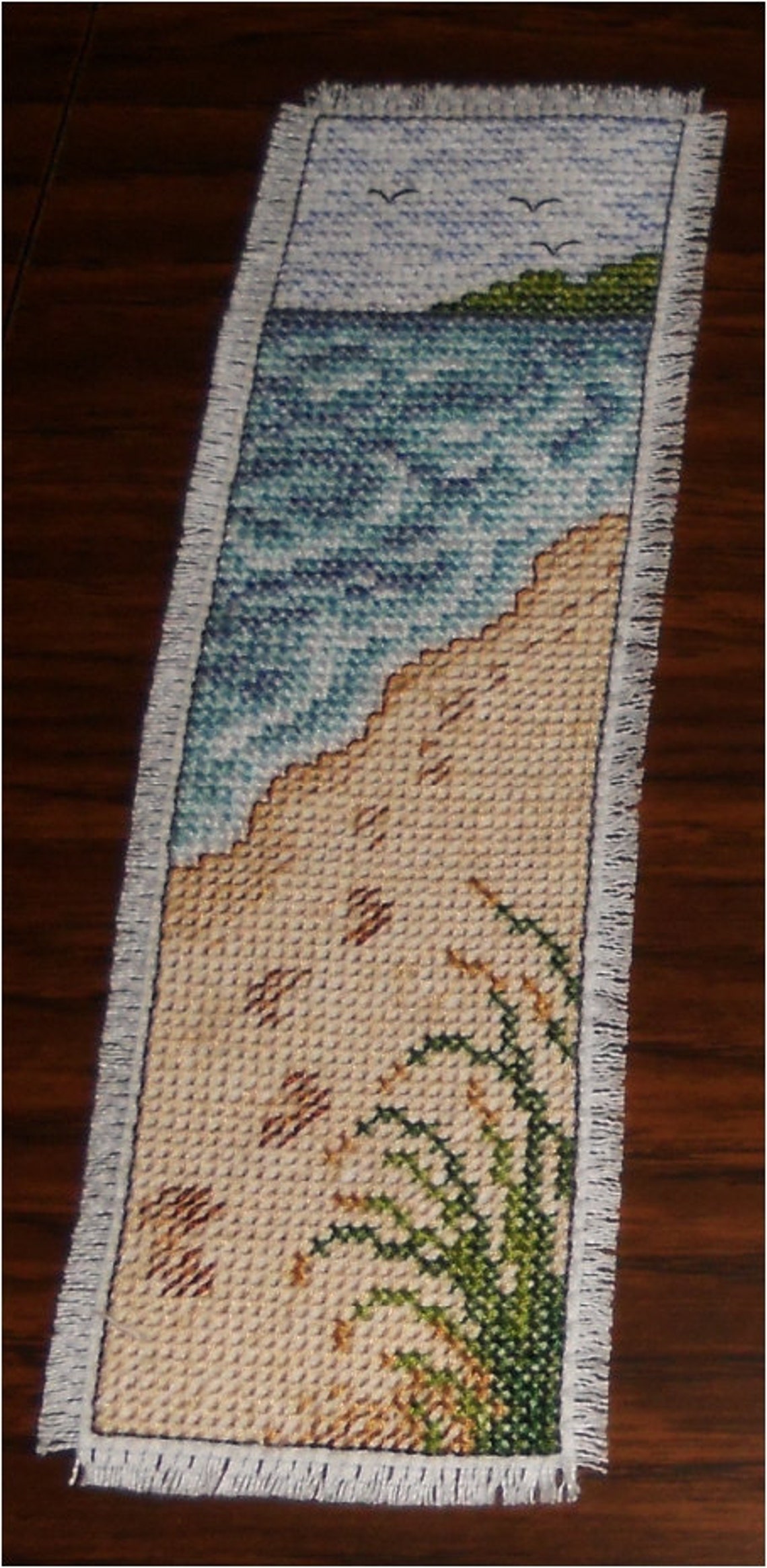 Footsteps in the Sand Cross Stitch Bookmark Beautiful | Etsy
