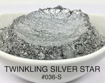 FunShine Colors "TWINKLING SILVER STAR" Mica/Metallic Mica Pigment Powder (10g, 20g, 28g Sizes)