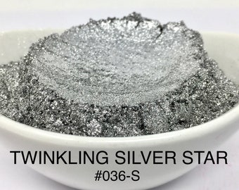 FunShine Colors "TWINKLING SILVER STAR" Mica/Metallic Mica Pigment Powder (10g, 20g, 28g Sizes)