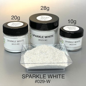 FunShine Colors &quot;SPARKLE WHITE&quot; Mica Pigment Powder (10g, 20g, 28g Sizes)