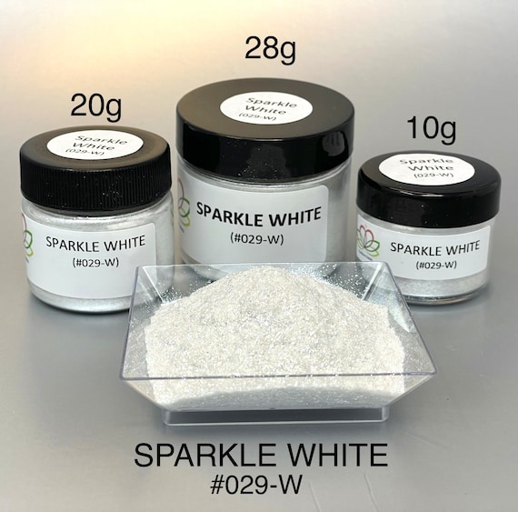 Funshine Colors sparkle White Mica Pigment Powder 10g, 20g, 28g Sizes 