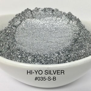 FunShine Colors &quot;HI-YO SILVER&quot; Mica Metallic Pigment Powder (10g, 20g, 28g Sizes)