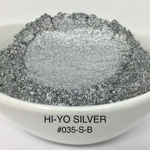 FunShine Colors "HI-YO SILVER" Mica Metallic Pigment Powder (10g, 20g, 28g Sizes)