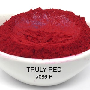 Funshine Colors "TRULY RED" Mica Pigment Powder in sealed JAR (10g or 20g Sizes)