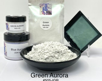 FunShine Colors "GREEN AURORA" Interference Mica Pigment Powder (10g, 20g, 28g Sizes)