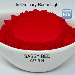 FunShine Colors "SASSY RED" Matte NEON Mica Pigment Powder (10g, 20g, or 28g Sizes)