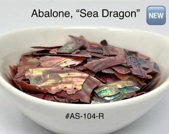 10g or 20g “Sea Dragon" Abalone Shell Pieces, Thin/Ultra-Thin Slices from "FunShine Colors.”