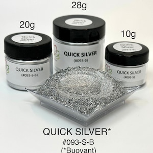FunShine Colors &quot;QUICK SILVER&quot; Buoyant Mica Pigment Powder (10g, 20g, 28g Sizes)