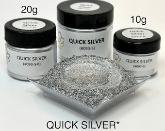 FunShine Colors "QUICK SILVER" Buoyant Mica Pigment Powder (10g, 20g, 28g Sizes)