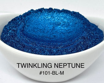FunShine Colors "TWINKLING NEPTUNE" Mica/Metallic Mica Pigment Powder (10g, 20g, 28g Sizes)