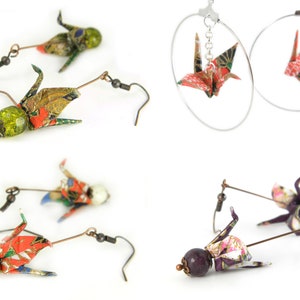 Orihana 20-Pack: boucles d'oreilles en origami fabriquées à la main Élégance japonaise traditionnelle et style moderne image 6