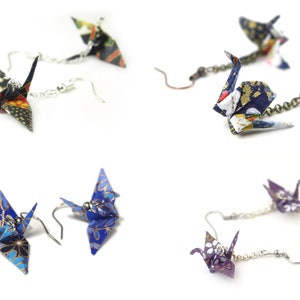 Orihana 100-Pack: boucles d'oreilles en origami fabriquées à la main Élégance japonaise traditionnelle et style moderne Tsuru