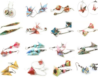 Paquete de 100 Orihana: Pendientes de origami artesanales - Elegancia tradicional japonesa y estilo moderno