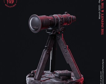 The Infinity and The Void - Scenery - Telescope - Flesh of Gods Miniatures - D&D, RPG, Printed DLP, Detailed Roleplaying Figures