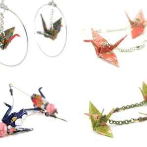 Orihana 10-Pack: boucles d'oreilles en origami fabriquées à la main Élégance japonaise traditionnelle et style moderne image 4