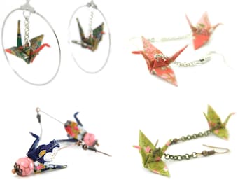 Orihana 5-Pack: boucles d'oreilles en origami fabriquées à la main - Élégance japonaise traditionnelle et style moderne