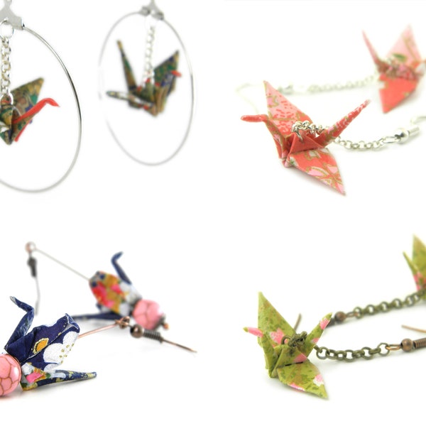 Orihana 5-Pack: boucles d'oreilles en origami fabriquées à la main - Élégance japonaise traditionnelle et style moderne