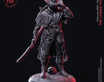 The Cursed words - Hero - Creature Hunter - Flesh of Gods Miniatures - D&D, RPGs, Printed with DLP, Highly Detailed Roleplaying Figures