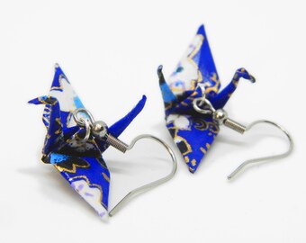 Origami earring Tsuru