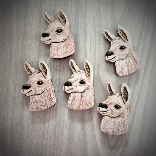 Llama magnet, Llama REFRIGERATER magnet, leather Llama magnet, hand carved Llama magnet, llama magnet, Llama, nice gift, farmers, animals