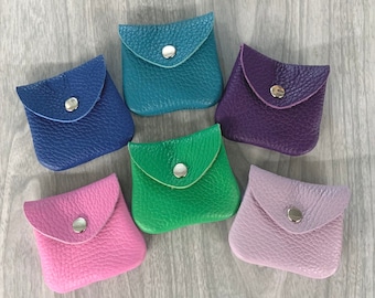 small Leather purse, coin purse,tiny coin purse,coin pouch,money purse,genuine leather,ear bud,leather coin bag,different choice color purse