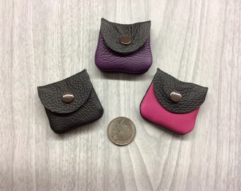 small coin purse tiny coin purse,leather coin purse,coin pouch,money purse,genuine leather,coin great for ear buds great for small change