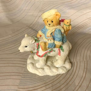 Vintage Cherished Teddies, ERIC, &quot;Bear Tidings of Joy&quot;, 1994, #622796 no box, polar bear,Pricilla Hillman,Christmas, Christmas bear figurine