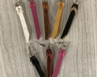 Zipper pull, leather zipper pull, purse zipper pulls, coat zipper pulls, jacket zipper pulls, leather zipper pull tab, handmade zipper pull