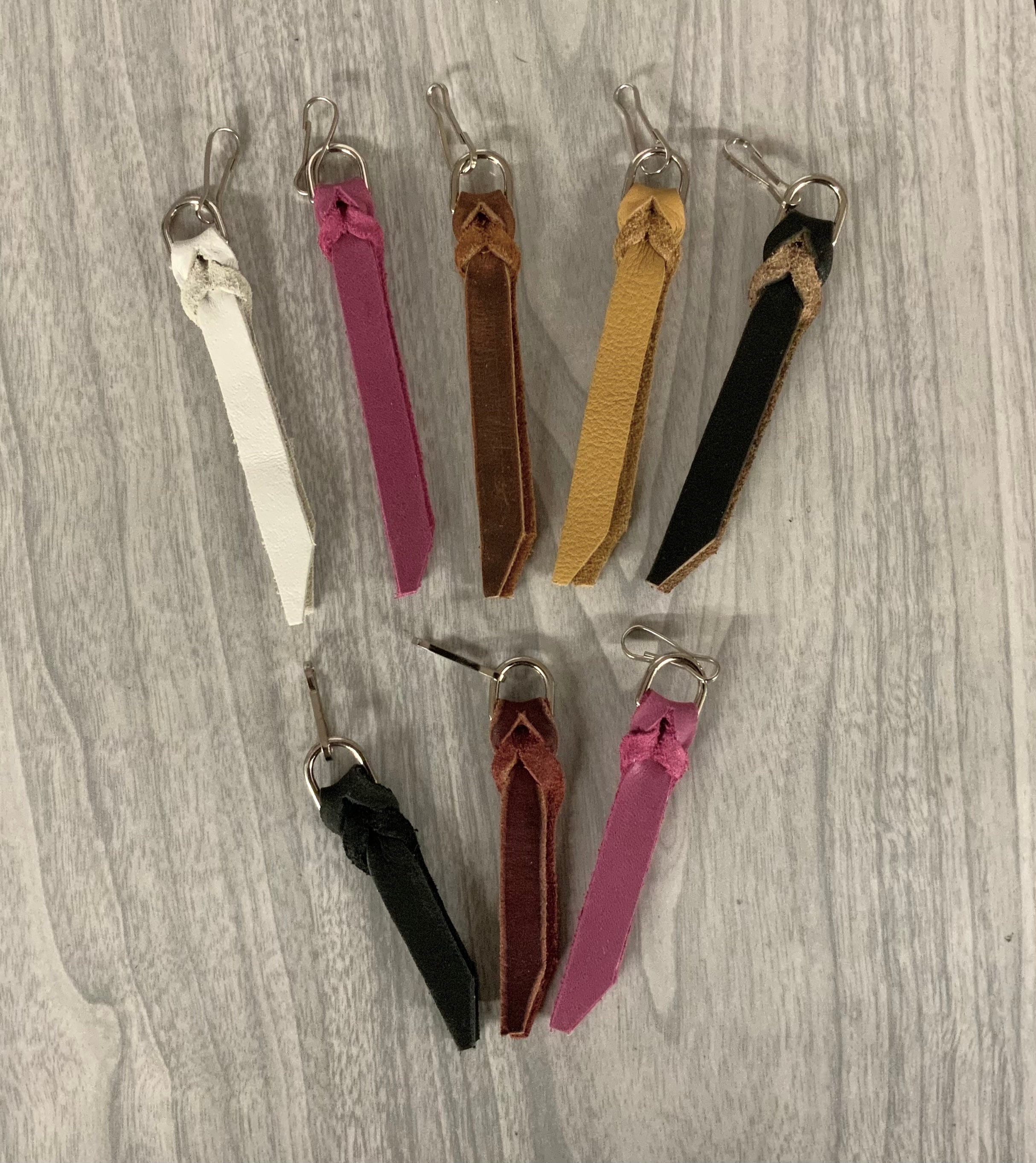 Zipper pull, leather zipper pull, purse zipper pulls, coat zipper pulls, jacket zipper pulls, leather zipper pull tab, handmade zipper pull
