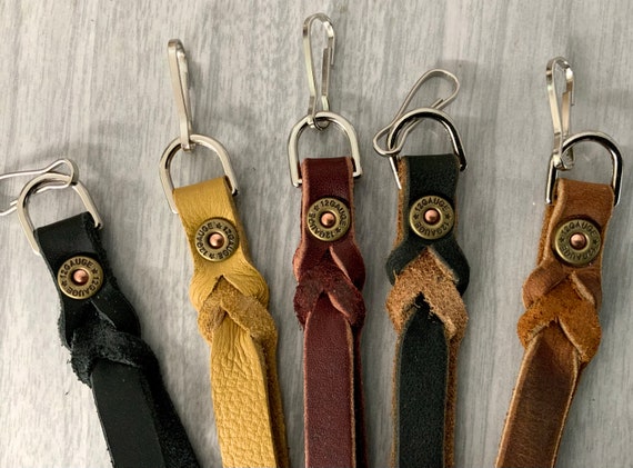 Leather Zipper Pull Zipper Pull With 12 Gauge Rivetpurse 