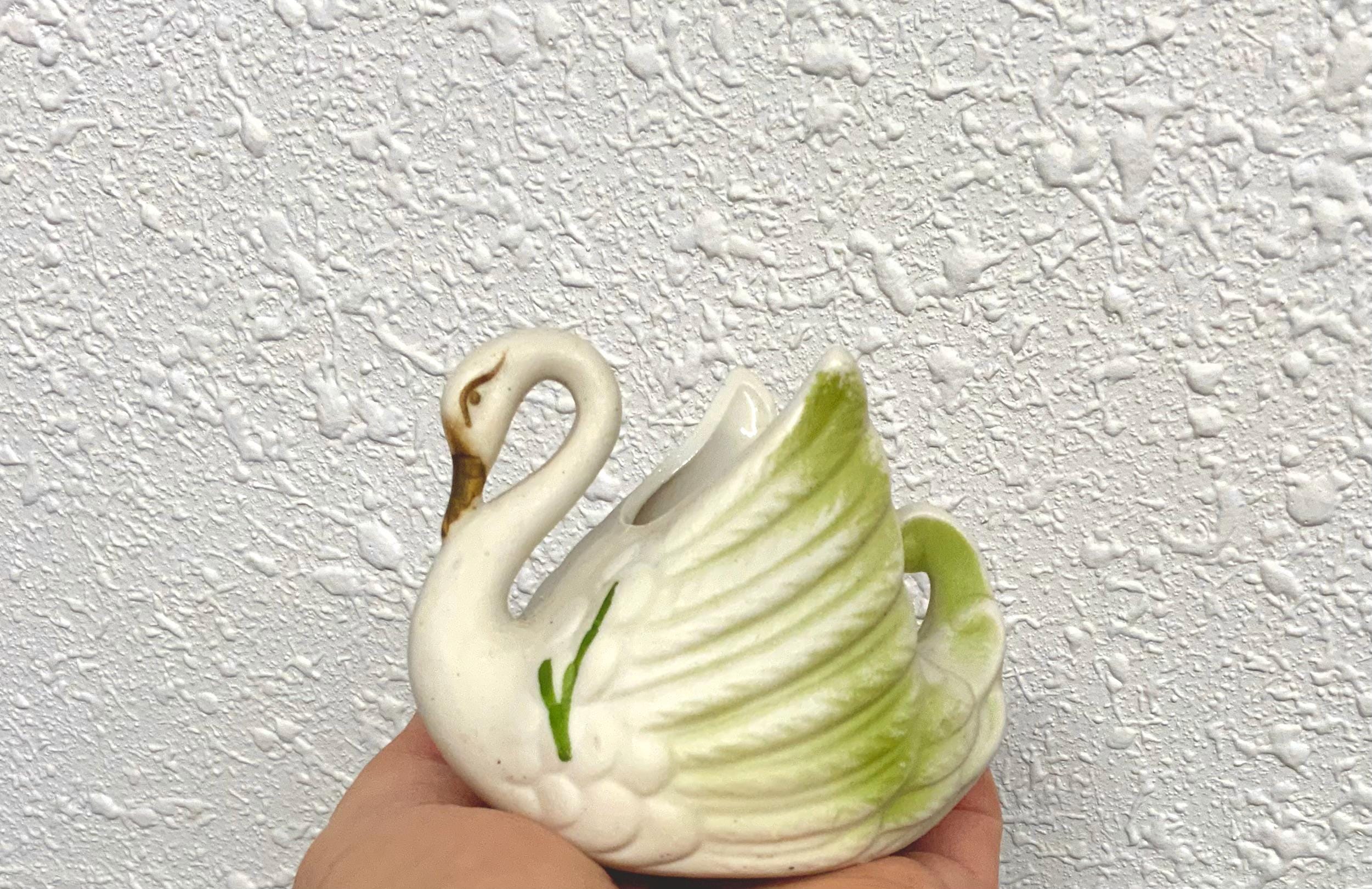 Vintage Swan Vase - Etsy