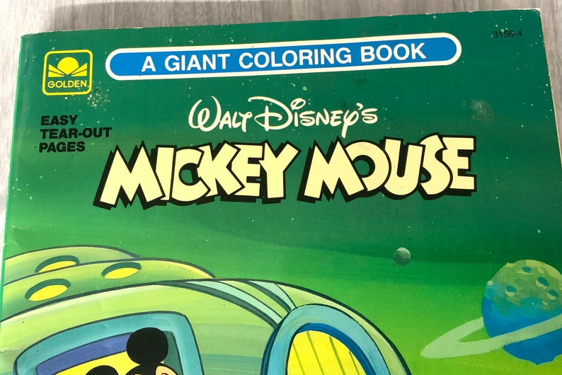 Mickey Mouse A Giant Coloring Book Walt Disneys Mickey - Etsy