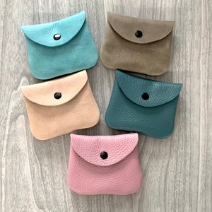 Rosary pouch, rosary holder,Leather coin purse, coin pouch,money purse,confirmation gift,Catholic, leather coin bag,aqua,rosary purse,coins