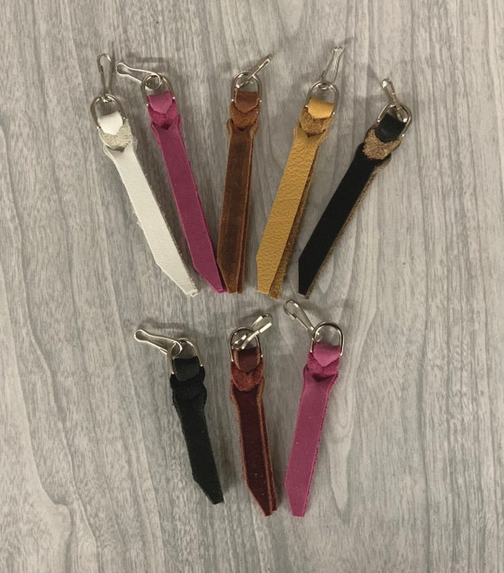 Zipper Pull, Leather Zipper Pull, Purse Zipper Pulls, Coat Zipper Pulls,  Jacket Zipper Pulls, Leather Zipper Pull Tab, Handmade Zipper Pull 