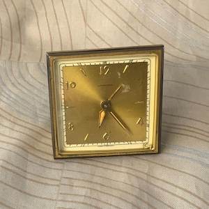 antique Junghans clock, rare Germany 2-1/4&quot; clock, travelers clock, vintage clock, non working vintage clock, clock repairman’s clock,clock